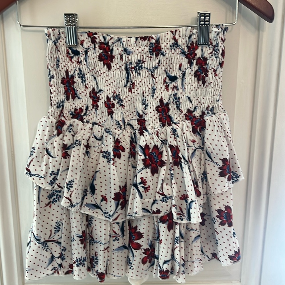 Olivaceous floral skirt/skort